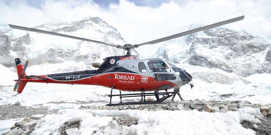 annapurna base camp by helicopter